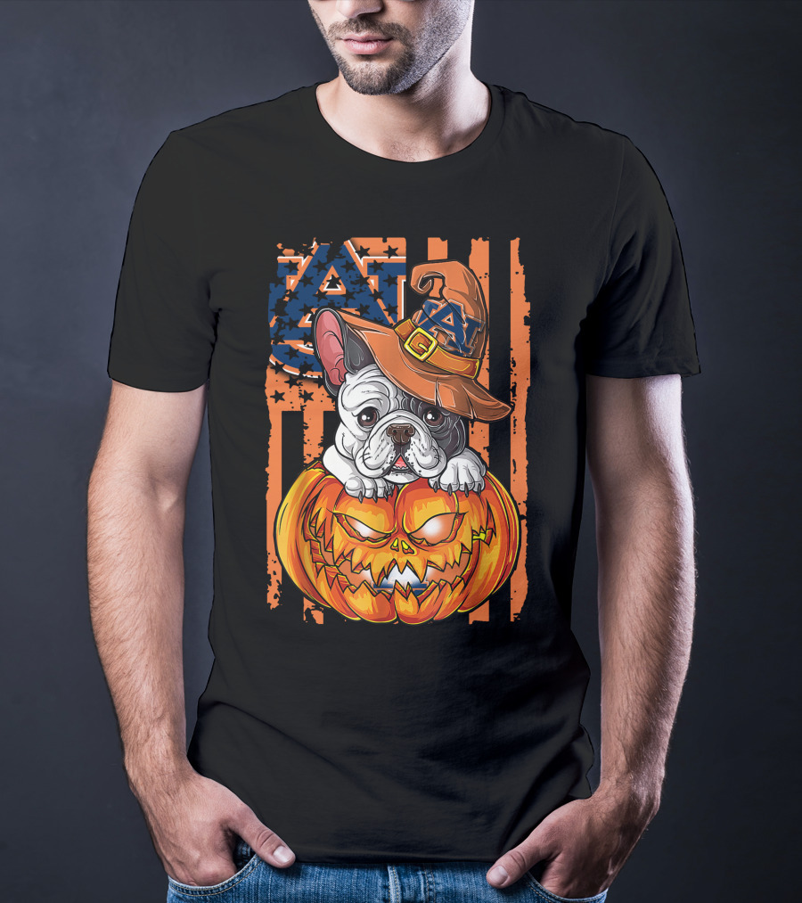 Auburn Tigers Bulldog Halloween Pumpkin T-Shirt