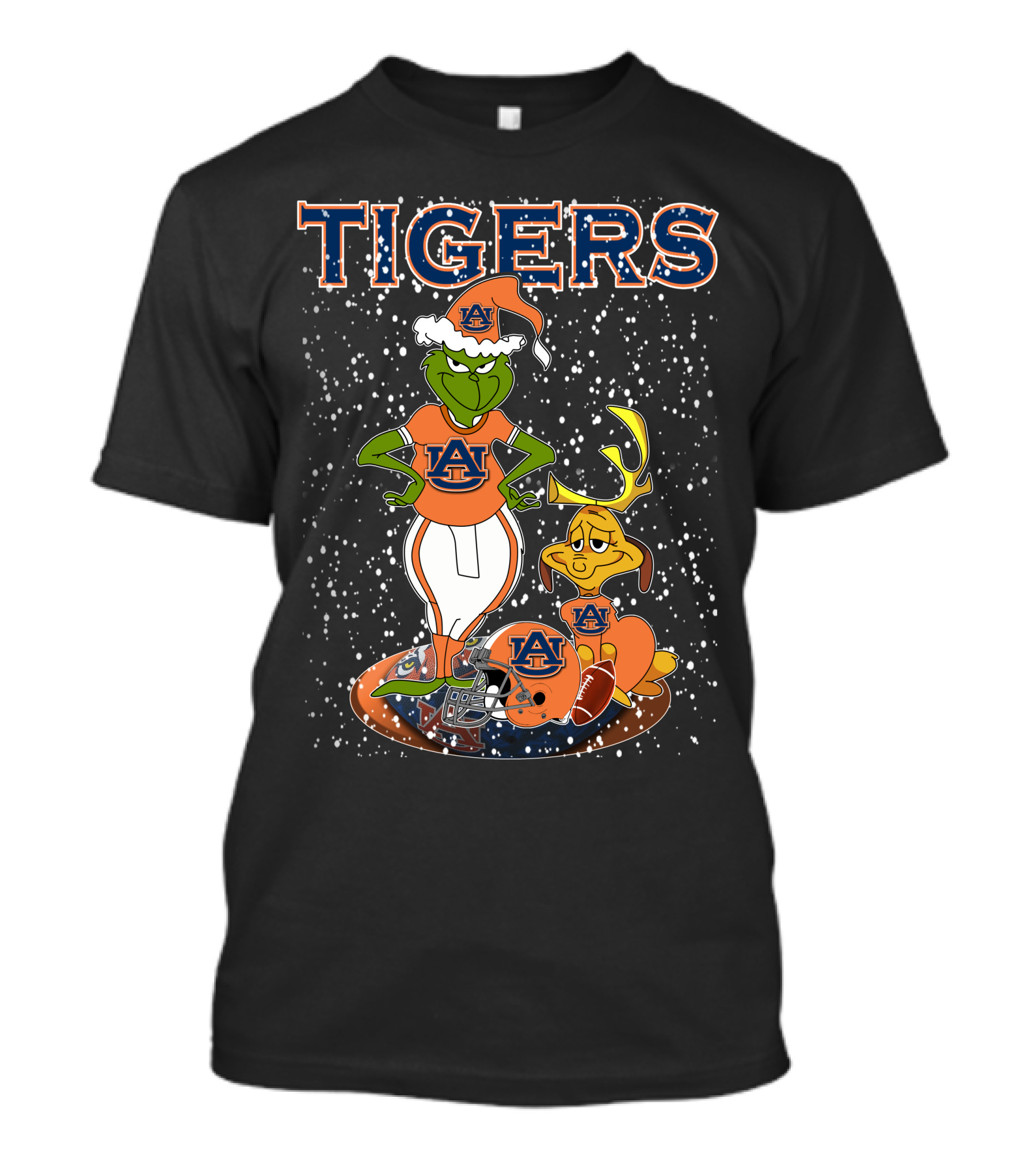 Grinch Auburn Tigers Christmas T-Shirt