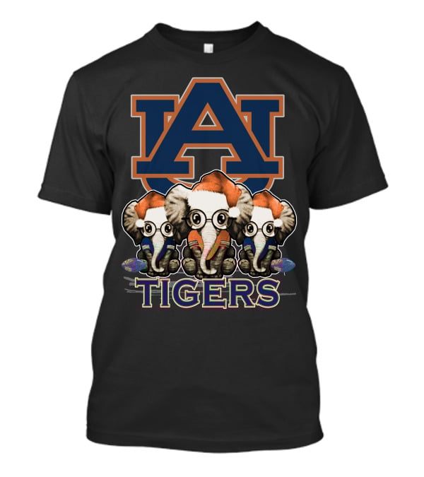 Auburn Tigers Christmas Elephants T-Shirt