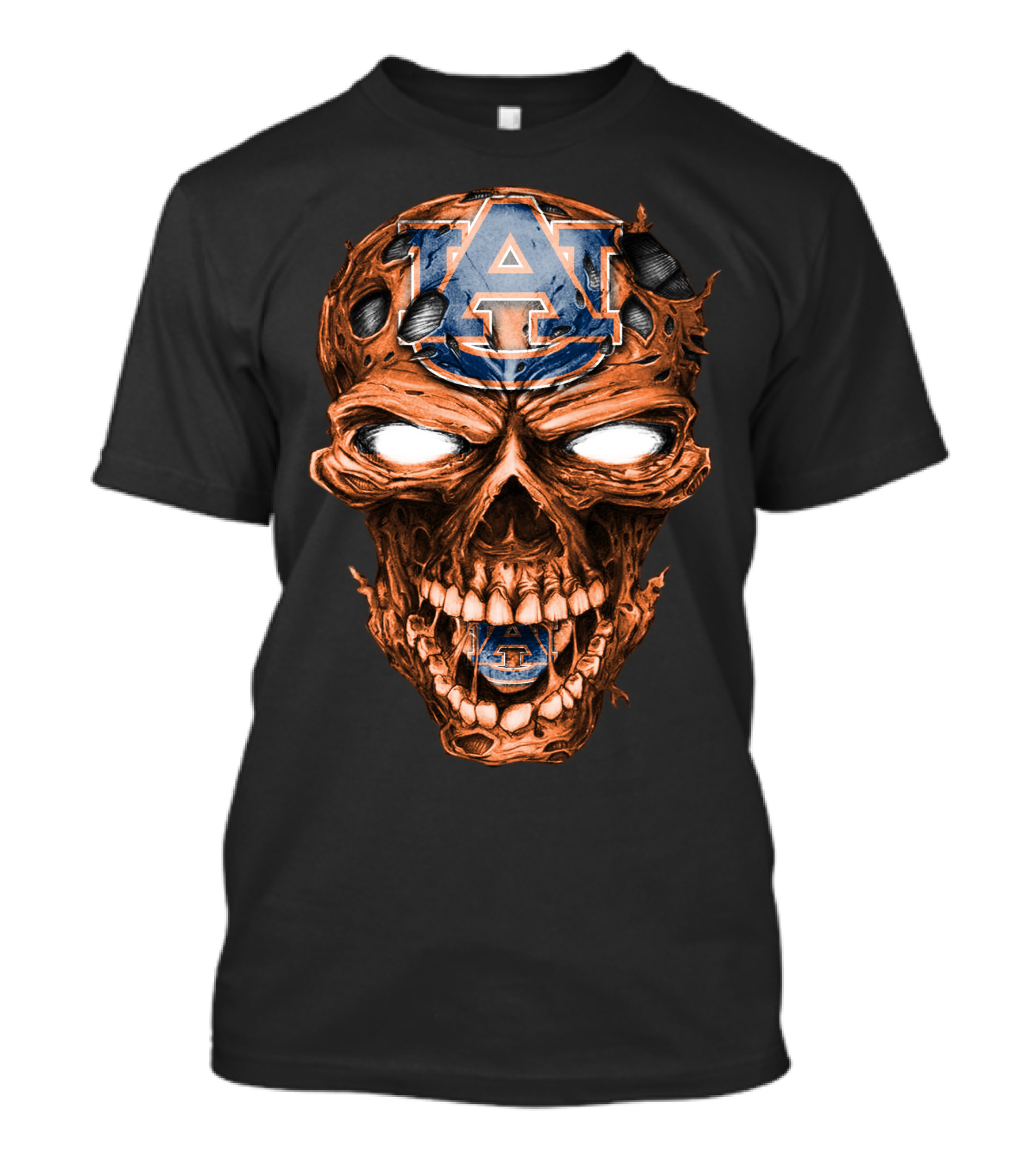 Auburn Tigers Skull With Logo T-Shirt