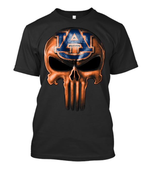 Auburn Tigers Punisher Skull T-Shirt