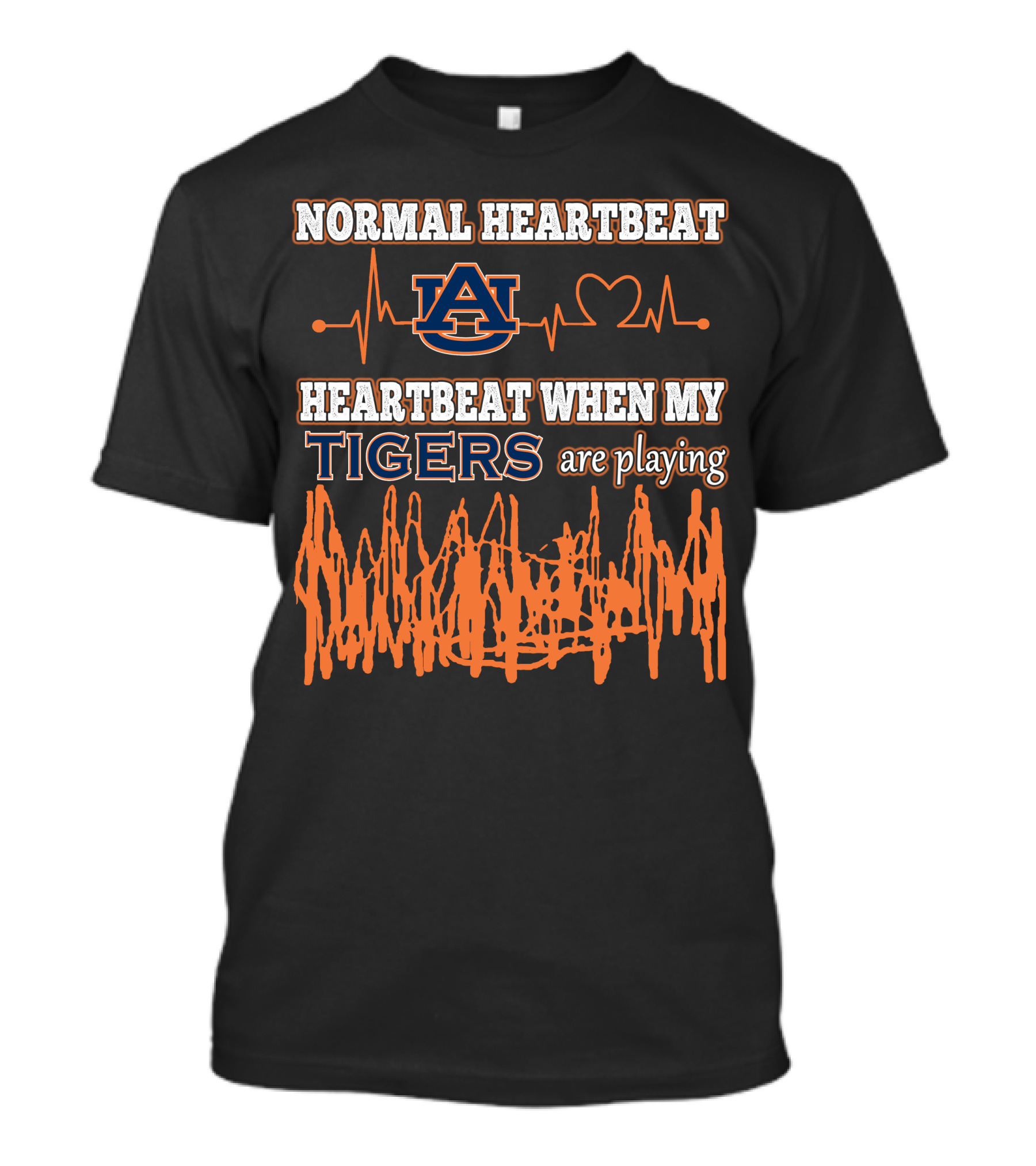 NORMAL HEARTBEAT AUBURN HEARTBEAT WHEN MY TIGERS ARE PLAYING T-Shirt