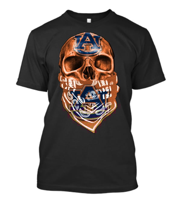 Auburn Tigers Skull Bandana T-Shirt
