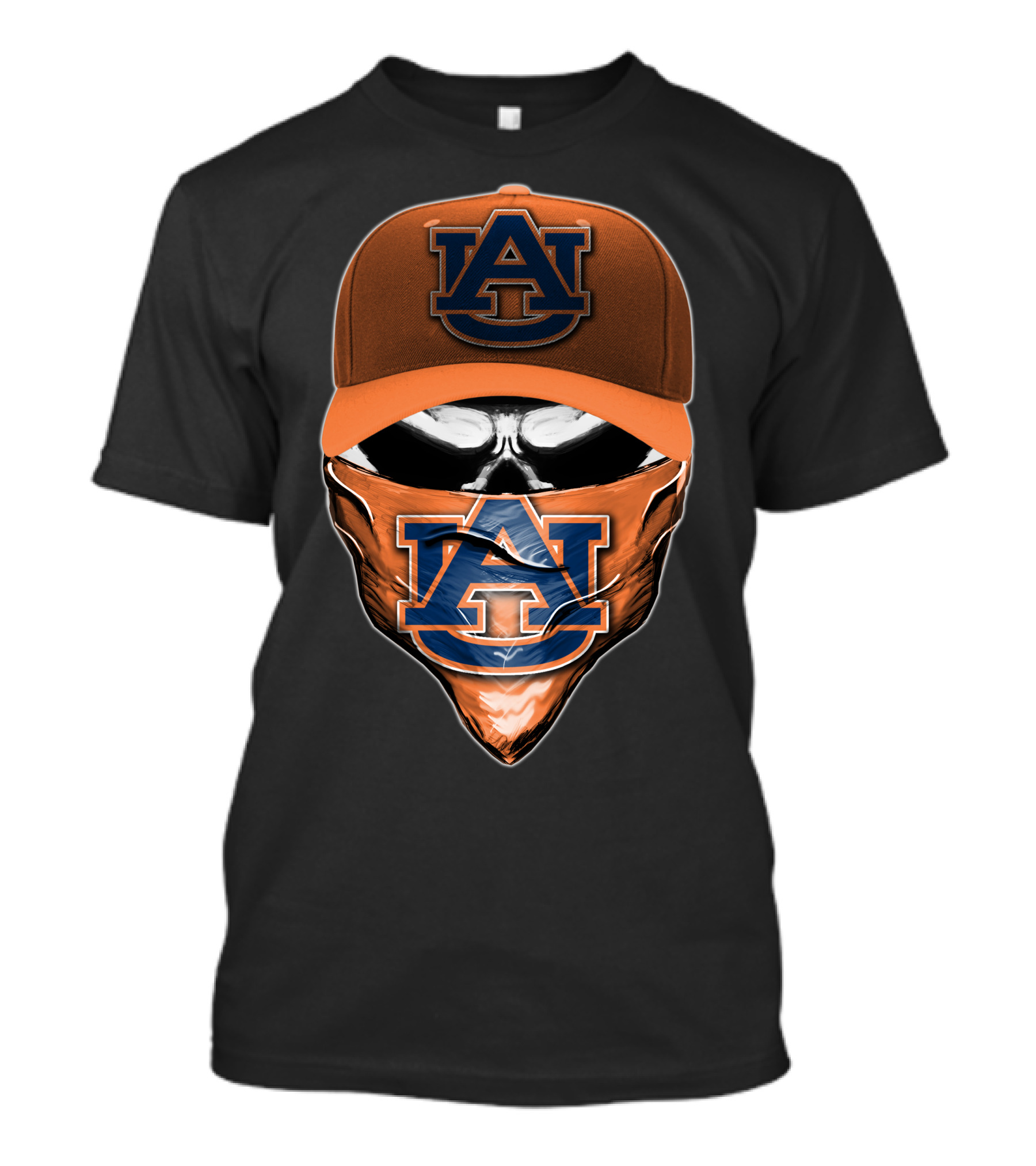 Skull Auburn Tigers AU Face Cover Cap T-Shirt