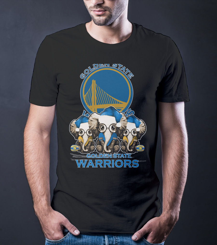 Golden State Warriors Xmas Elephan Trio T-Shirt