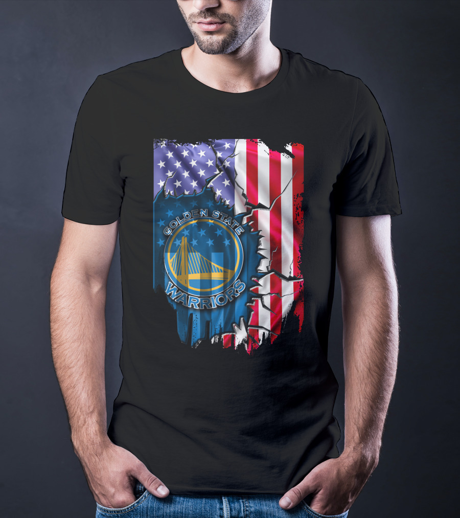 Golden State Warriors American Flag T-Shirt
