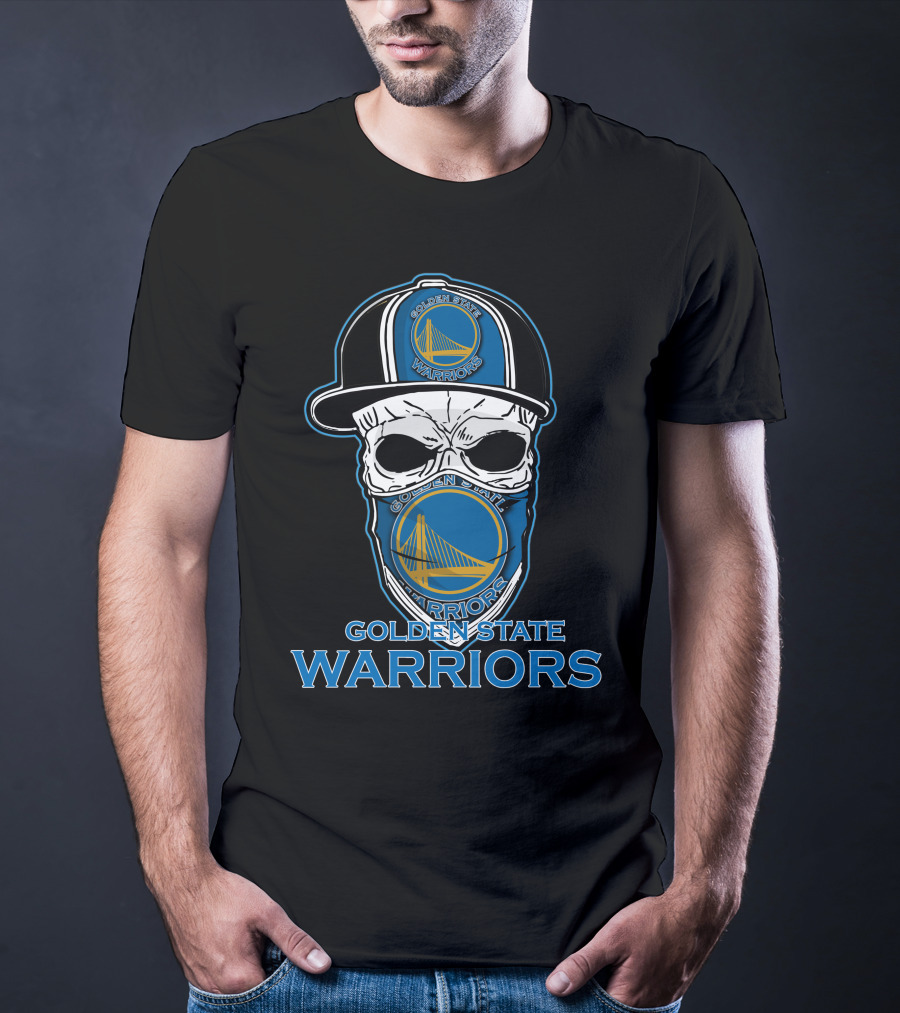 Golden State Warriors Skull Hat T-Shirt