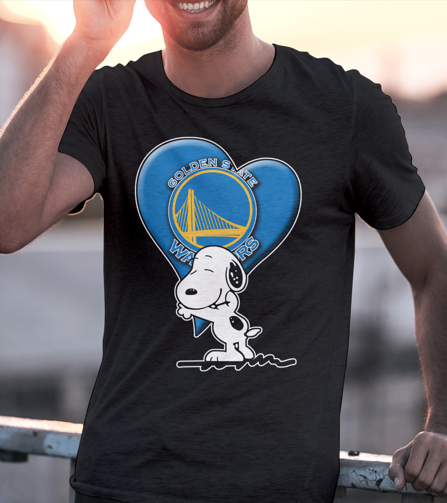 Snoopy Heart Golden State Warriors T-Shirt