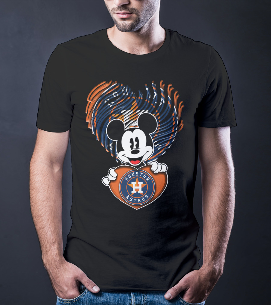 Mickey Mouse Heart Houston Astros T-Shirt