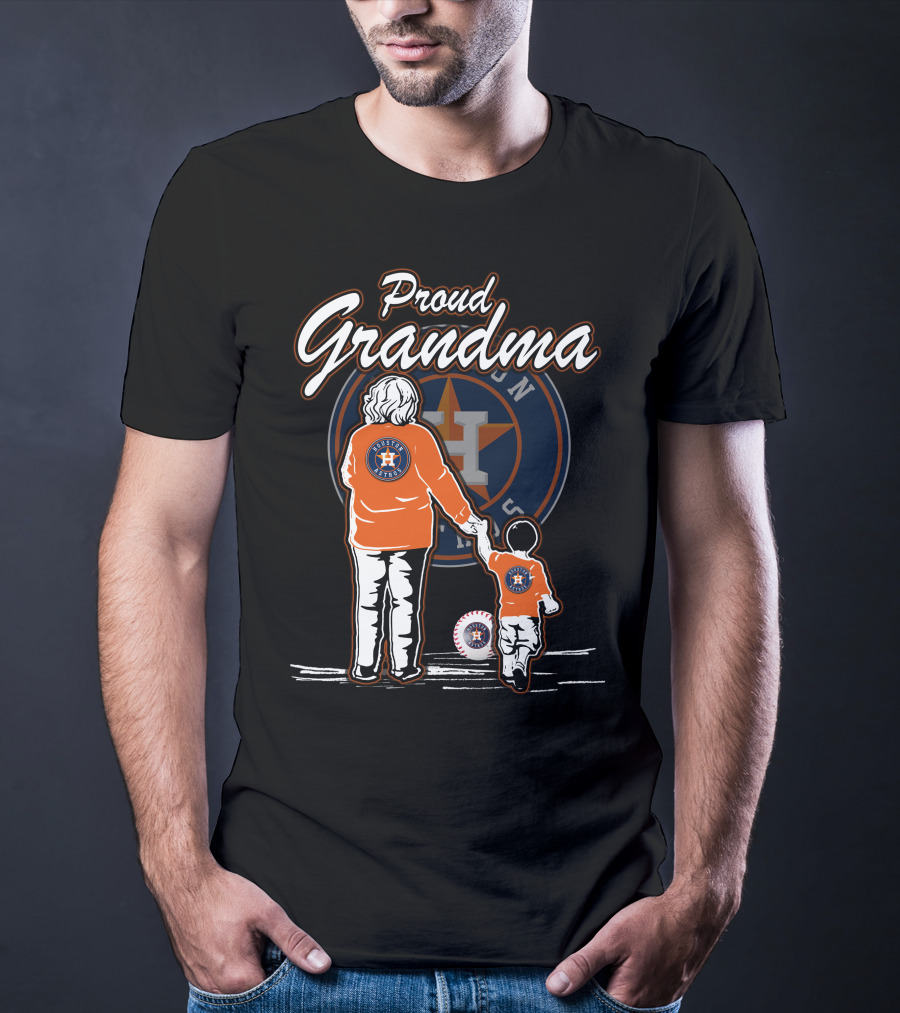 Proud Grandma Houston Astros Family Baseball Fan T-Shirt