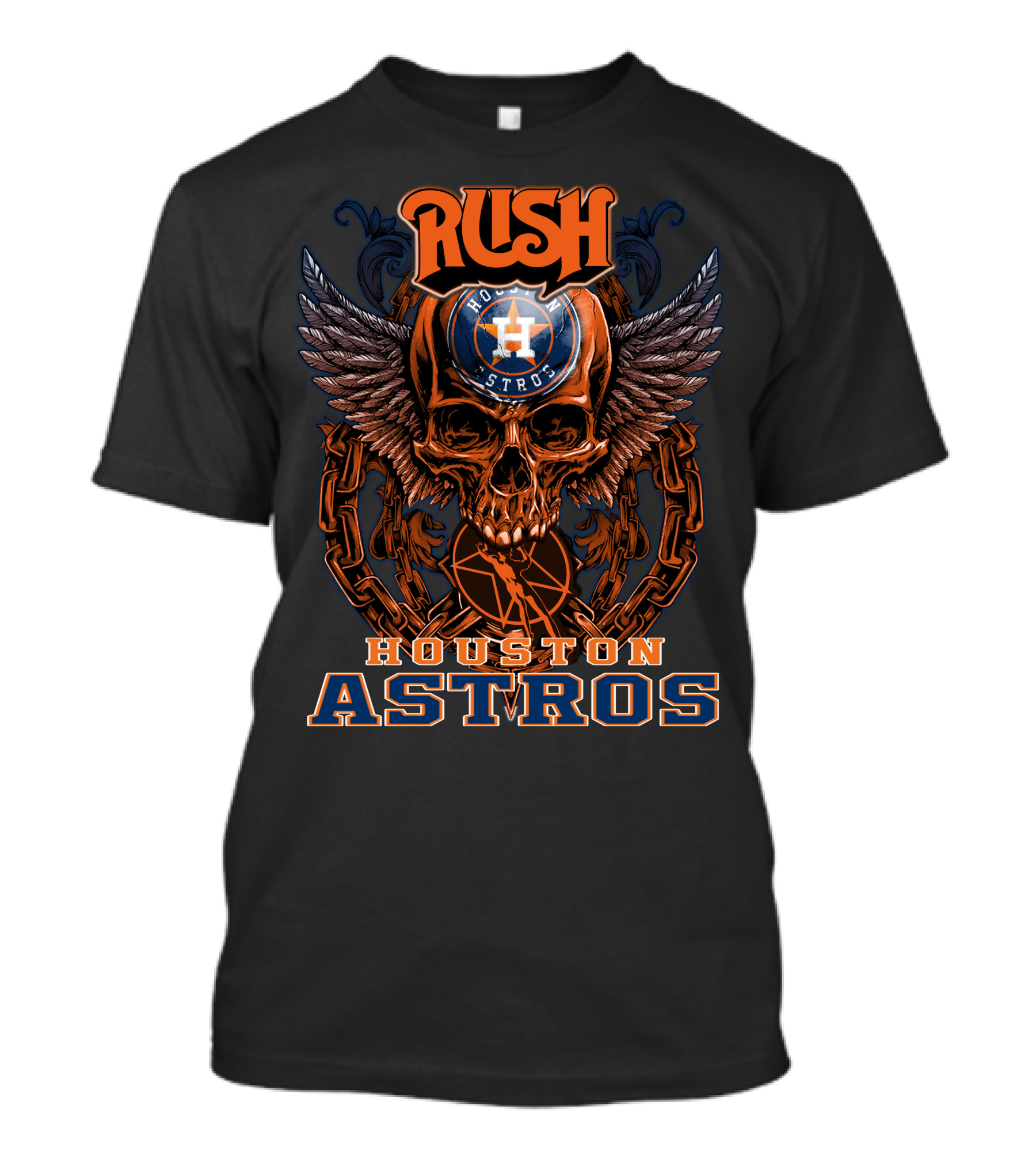 Rush Houston Astros Skull Wings T-Shirt