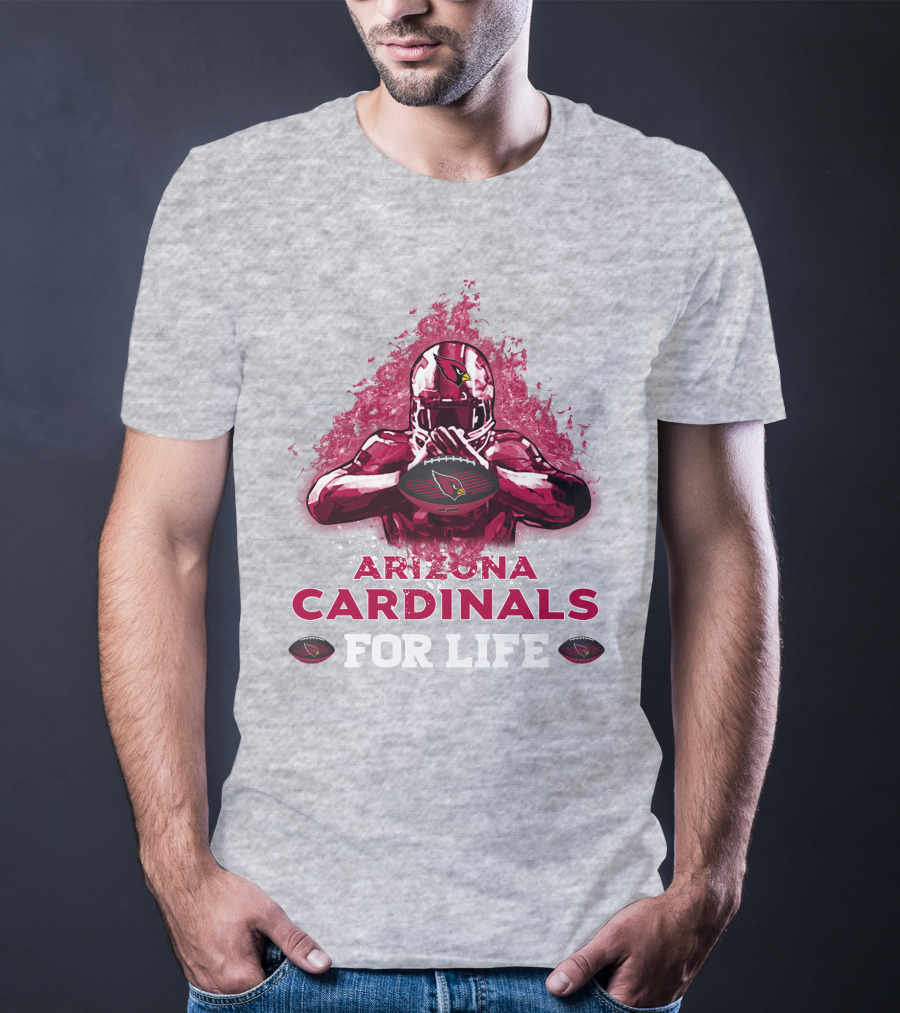 Arizona Cardinals For Life Football Helmet Emblem T-Shirt
