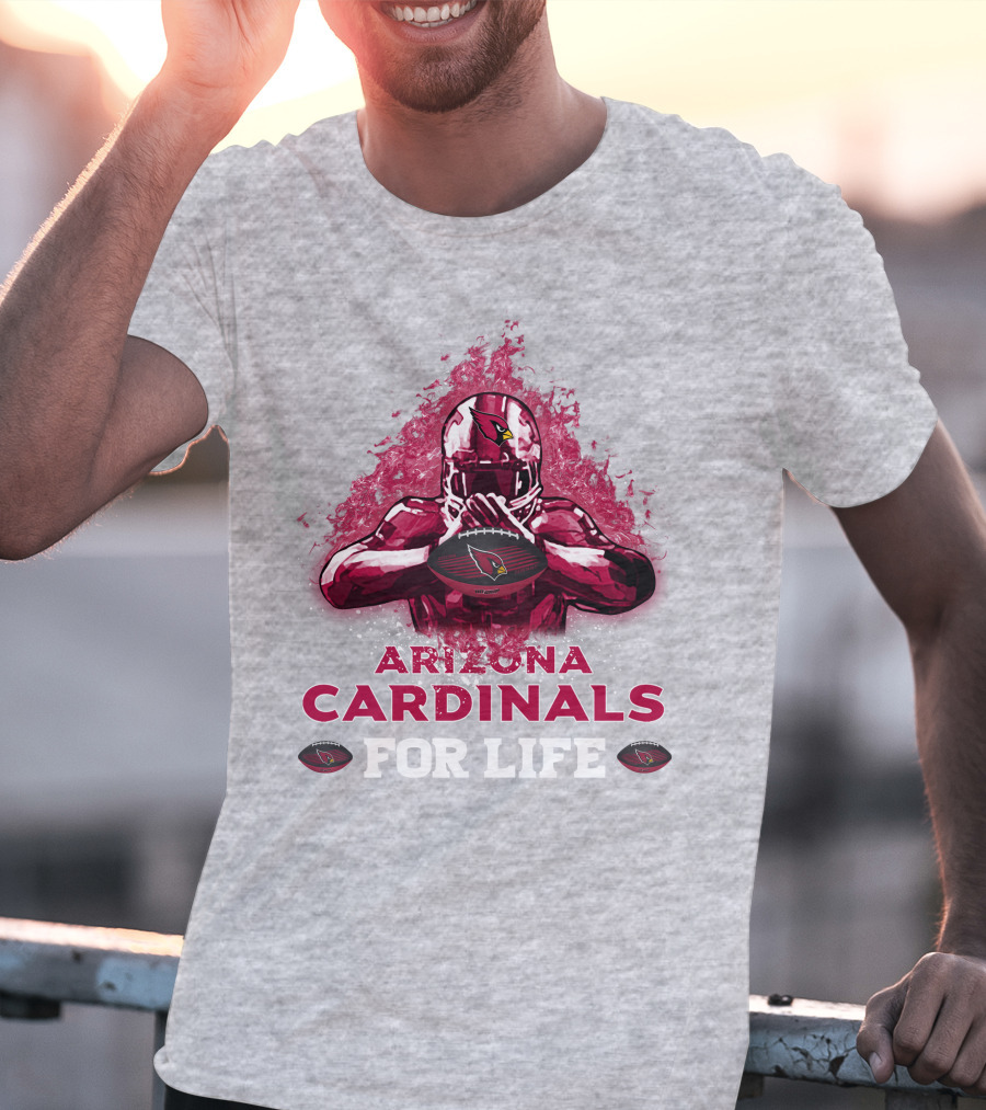 Arizona Cardinals For Life Football Helmet Emblem T-Shirt