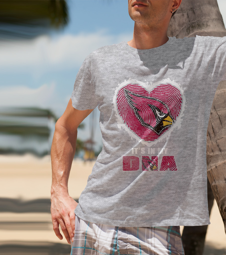 It's In My DNA Arizona Cardinals Heart T-Shirt