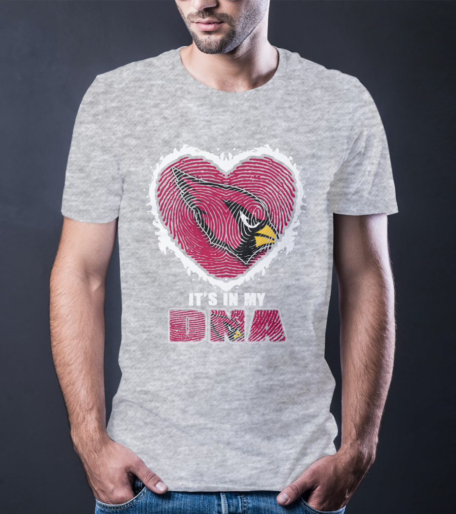 It's In My DNA Arizona Cardinals Heart T-Shirt
