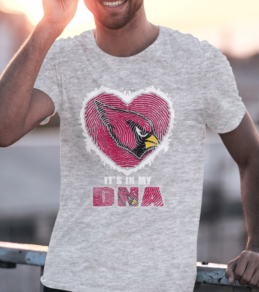It's In My DNA Arizona Cardinals Heart T-Shirt