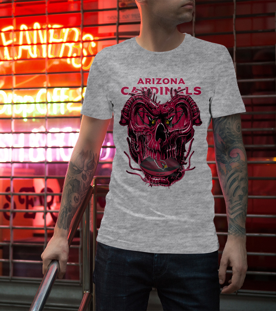 Arizona Cardinals Dragonskull Fusion Gridiron T-Shirt