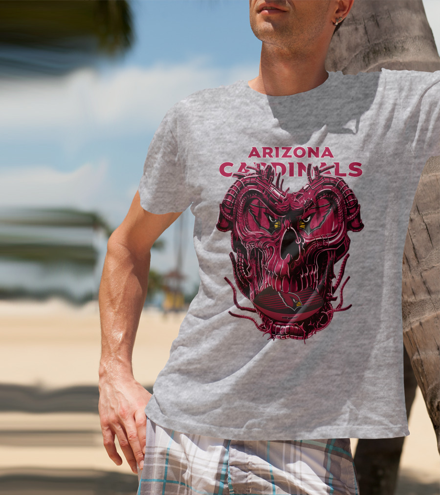 Arizona Cardinals Dragonskull Fusion Gridiron T-Shirt