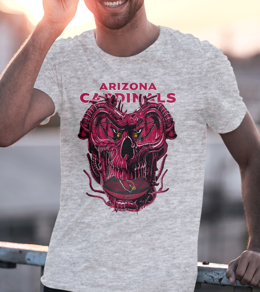 Arizona Cardinals Dragonskull Fusion Gridiron T-Shirt