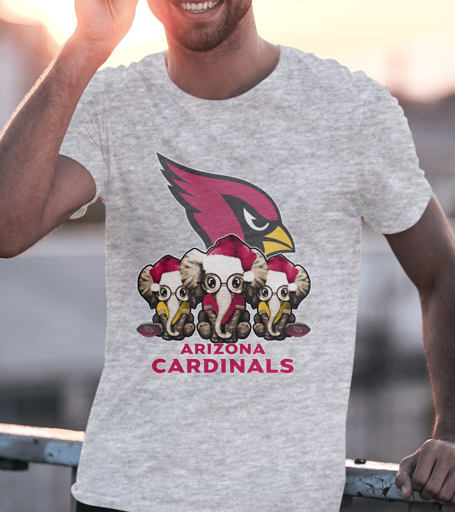 Arizona Cardinals Elephants Xmas T-Shirt