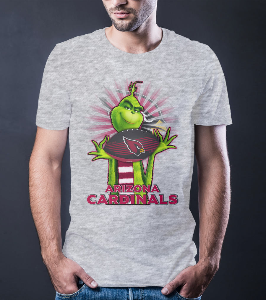 Grinch Holding Arizona Cardinals Football T-Shirt