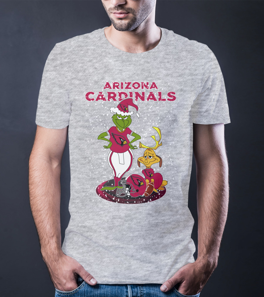 Arizona Cardinals Grinch Christmas Football Fun T-Shirt