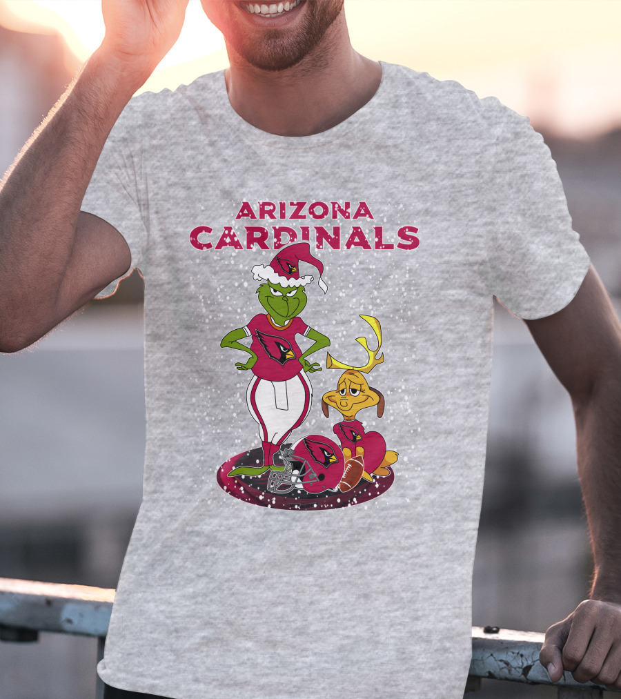 Arizona Cardinals Grinch Christmas Football Fun T-Shirt