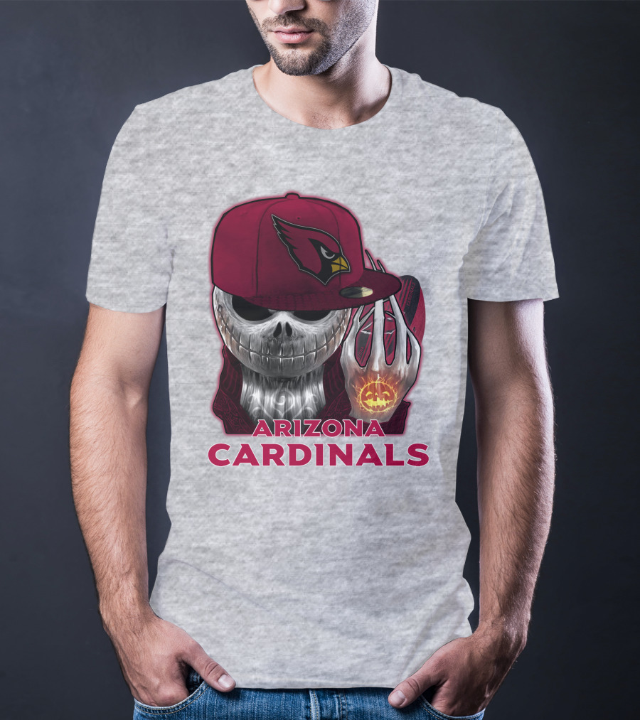 Arizona Cardinals Jackskull Pumpkin Helmet T-Shirt