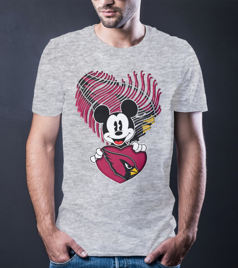 Mick Arizona Cardinals Heart T-Shirt