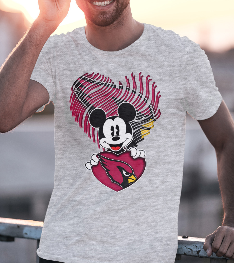 Mick Arizona Cardinals Heart T-Shirt