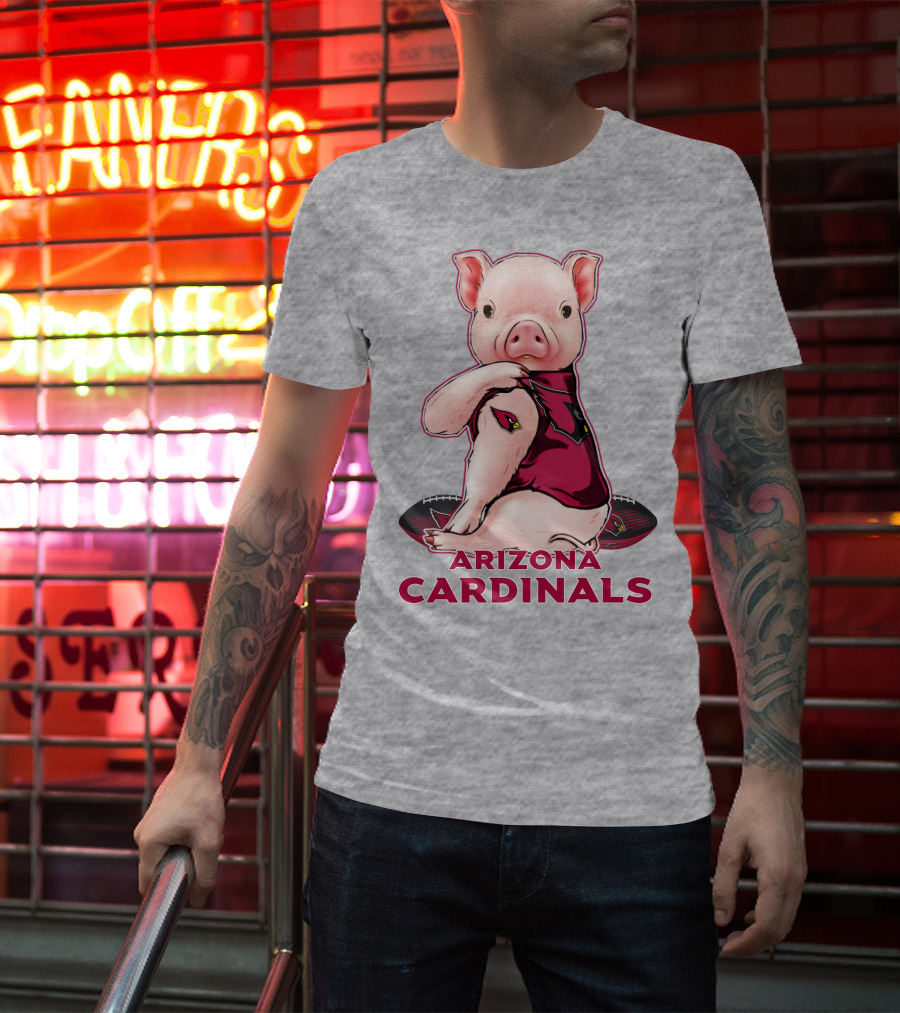 Arizona Cardinals Pig With Football T-Shirt