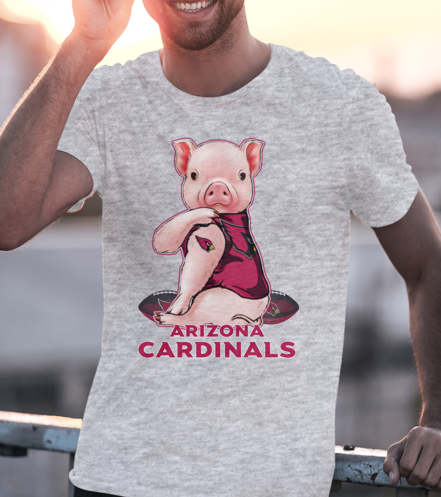 Arizona Cardinals Pig With Football T-Shirt