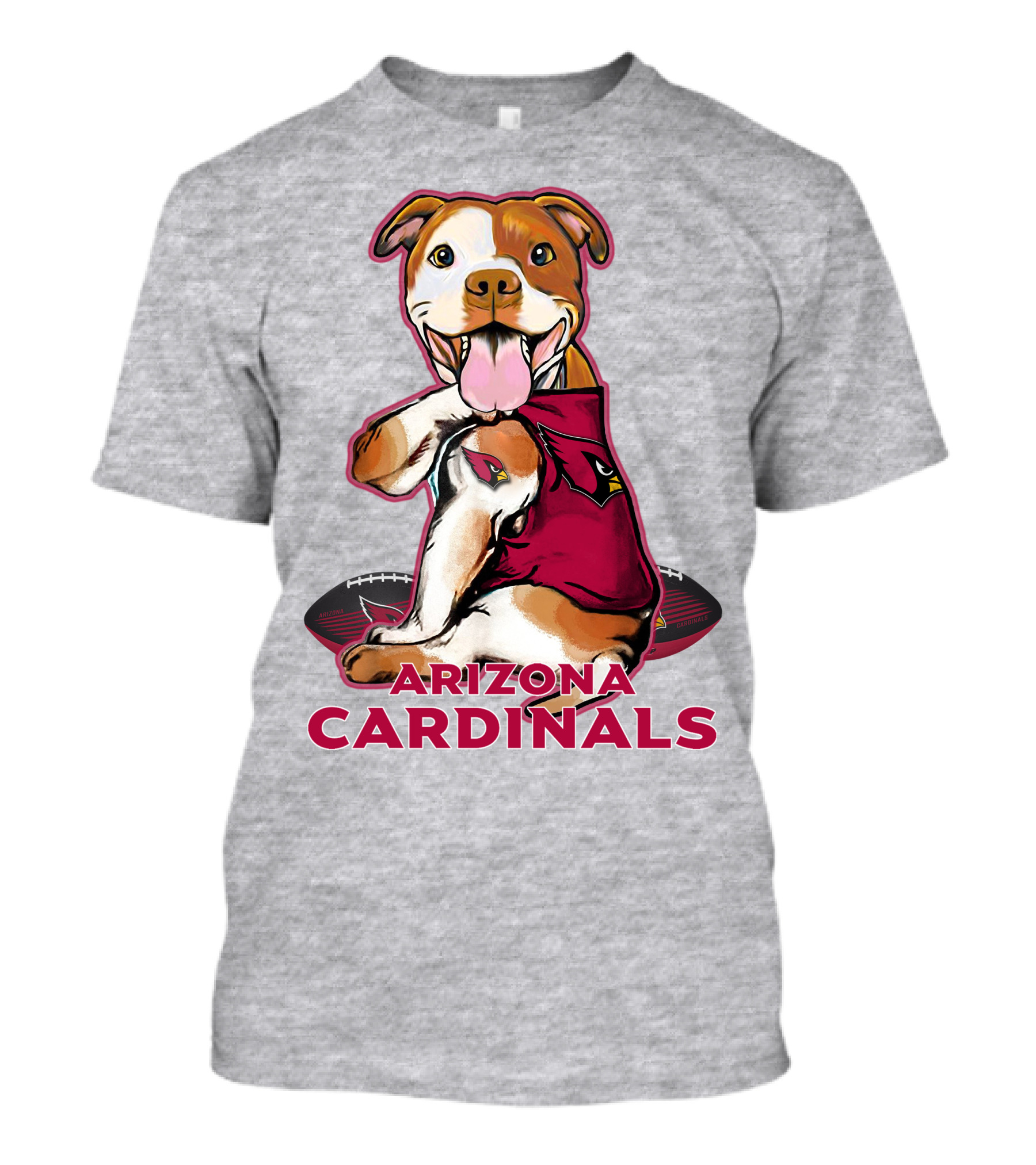 Arizona Cardinals Pitbull Football Fan T-Shirt