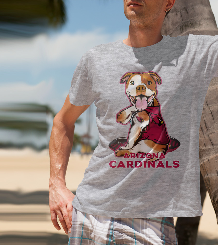 Arizona Cardinals Pitbull Football Fan T-Shirt
