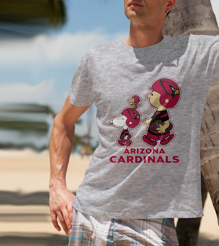 Snpfootball Arizona Cardinals Peanuts Characters Football Helmets T-Shirt