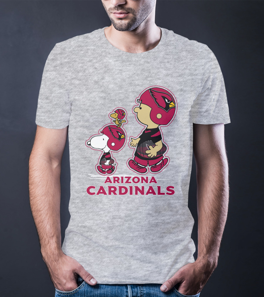 Snpfootball Arizona Cardinals Peanuts Characters Football Helmets T-Shirt
