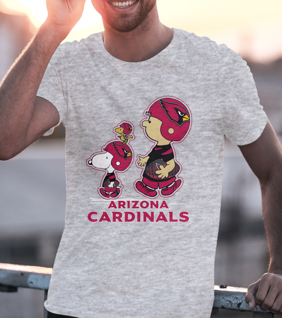 Snpfootball Arizona Cardinals Peanuts Characters Football Helmets T-Shirt