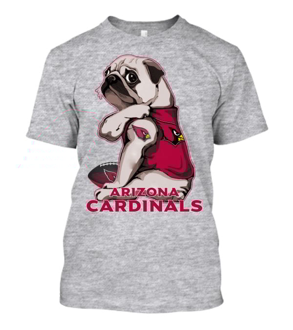 Arizona Cardinals Pug Sports Fan T-Shirt