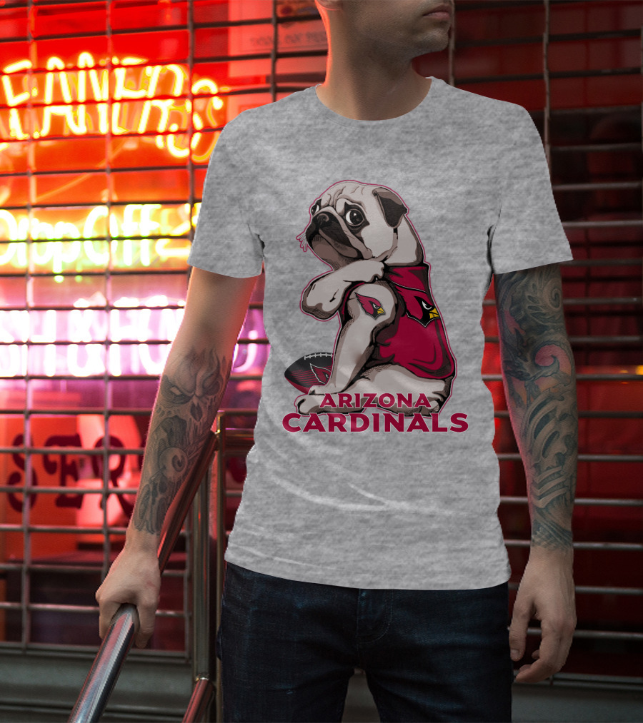 Arizona Cardinals Pug Sports Fan T-Shirt