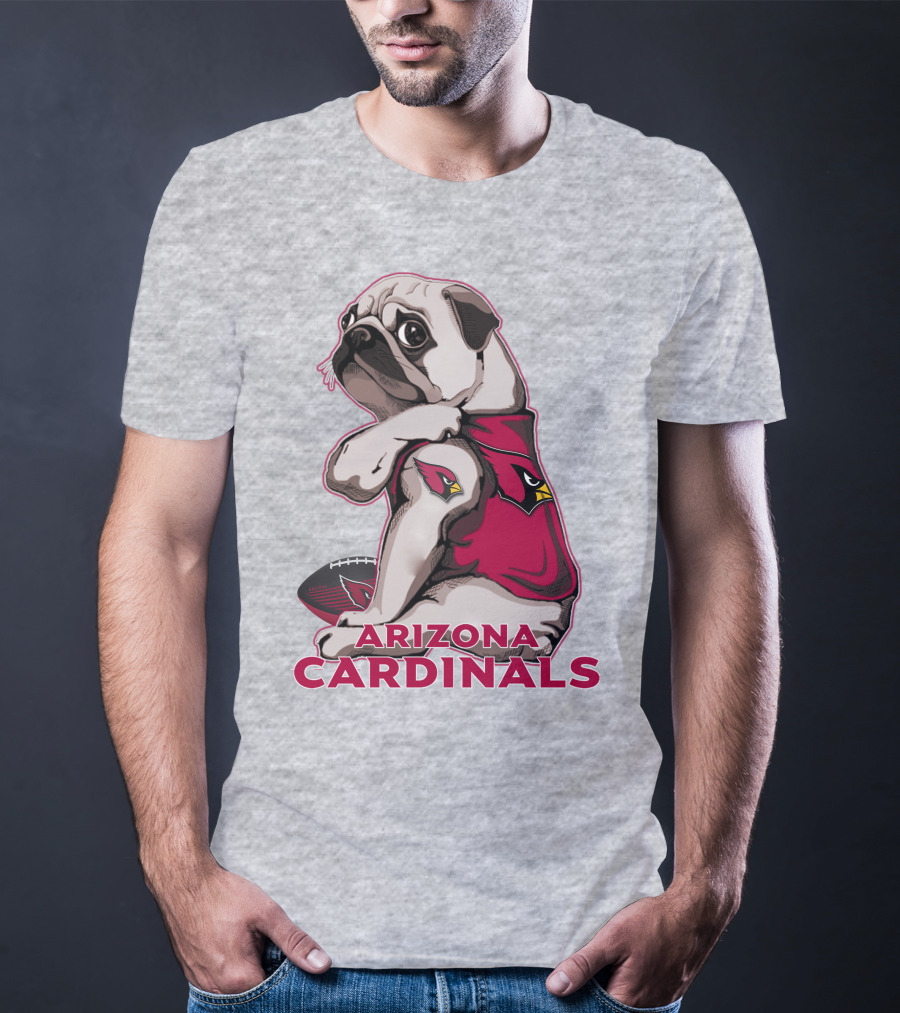 Arizona Cardinals Pug Sports Fan T-Shirt