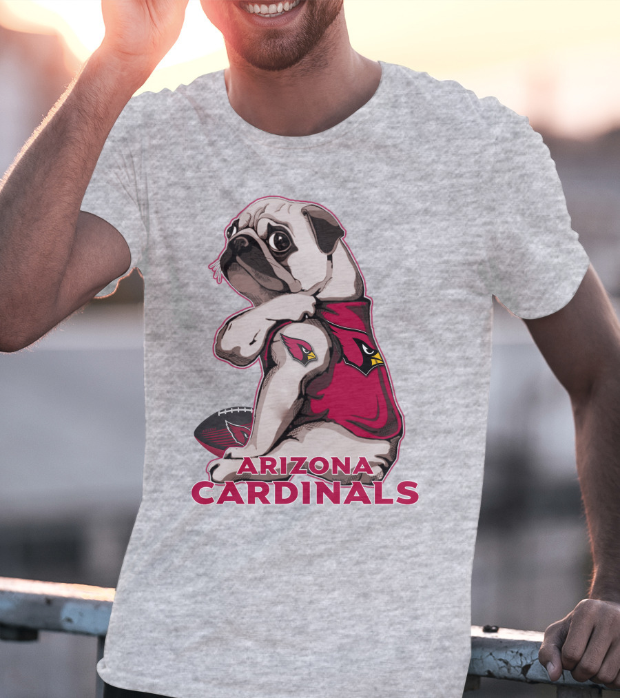 Arizona Cardinals Pug Sports Fan T-Shirt