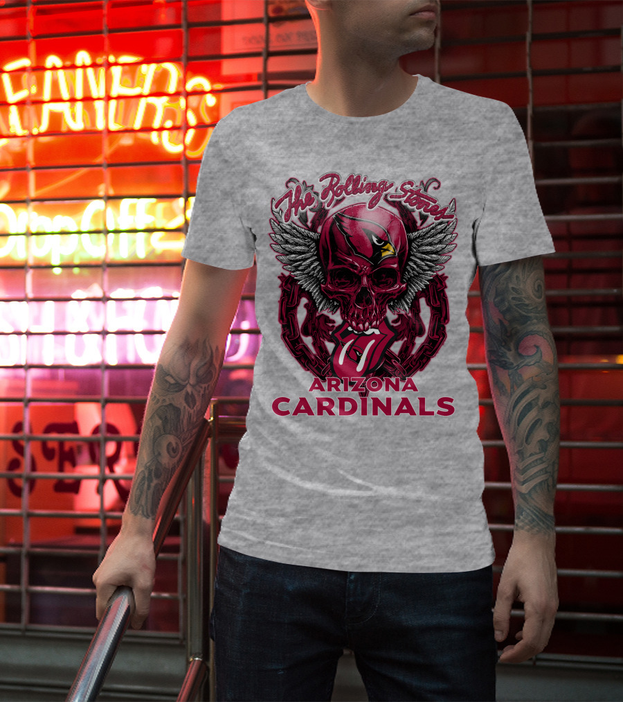 The Rolling Stones Arizona Cardinals Skull Wings T-Shirt