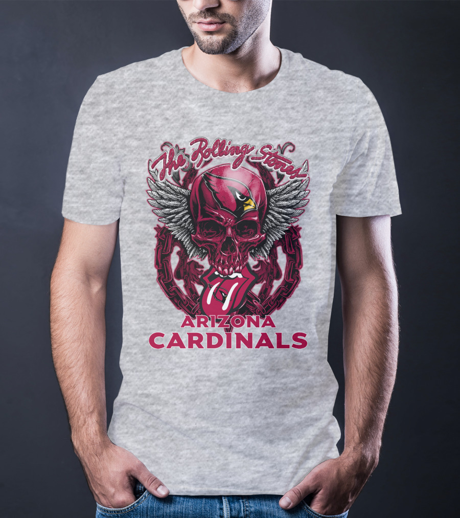 The Rolling Stones Arizona Cardinals Skull Wings T-Shirt