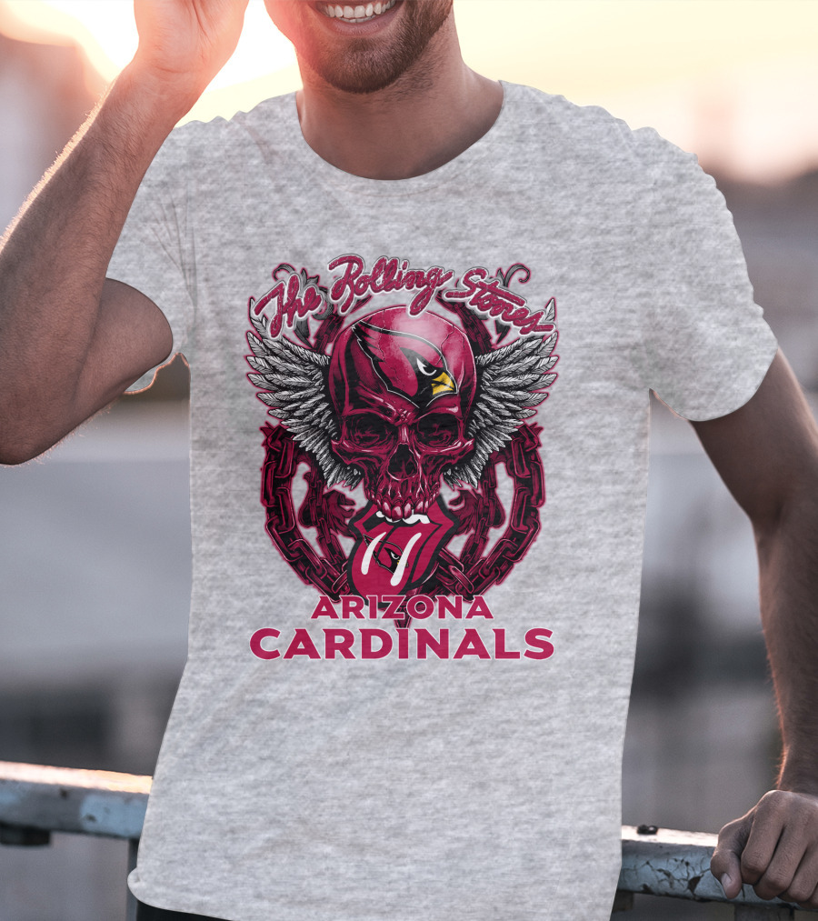 The Rolling Stones Arizona Cardinals Skull Wings T-Shirt