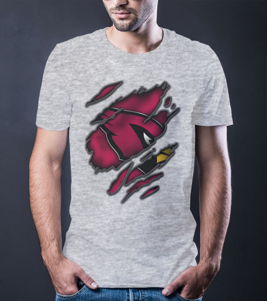 Torn Arizona Cardinals Logo Ripped T-Shirt