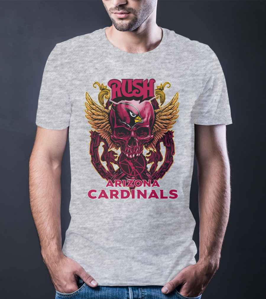 Rush Arizona Cardinals Skull Wings T-Shirt