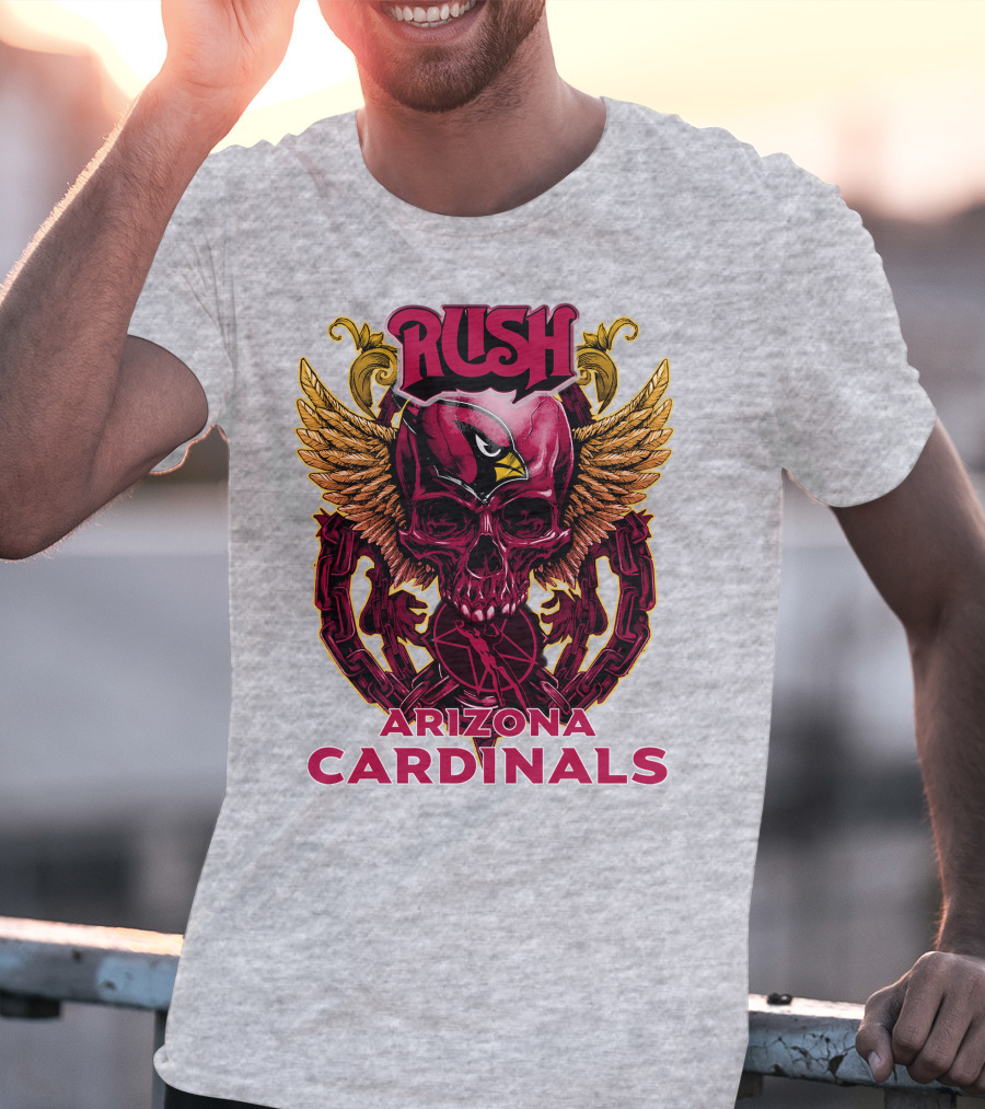 Rush Arizona Cardinals Skull Wings T-Shirt