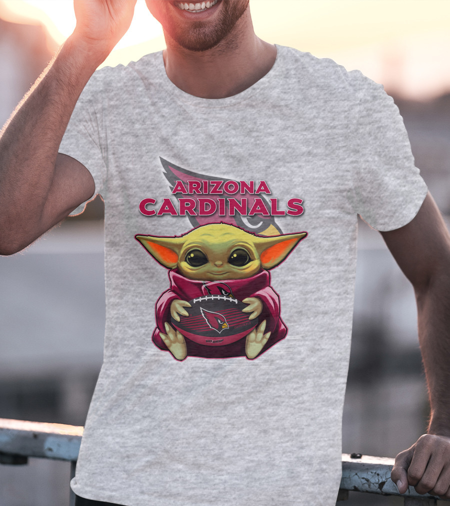 Arizona Cardinals Baby Yoda Football T-Shirt