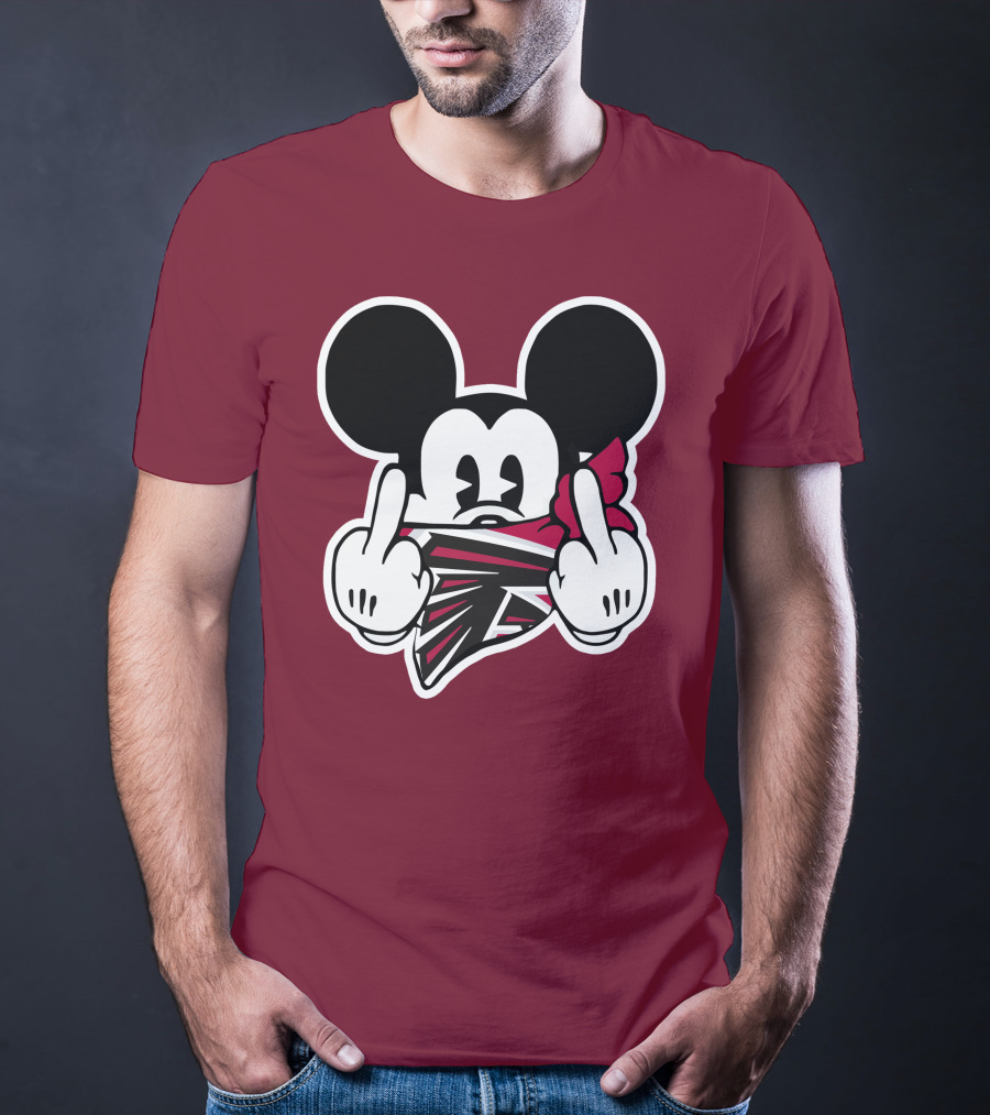 Atlanta Falcons Mickey Mouse Bandana Gesture T-Shirt