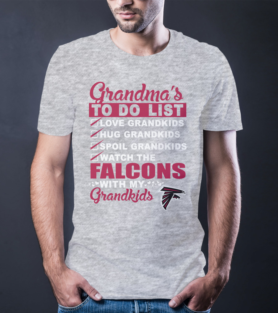 Grandma's To Do List Love Hug Spoil Watch The Falcons With My Grandkids T-Shirt